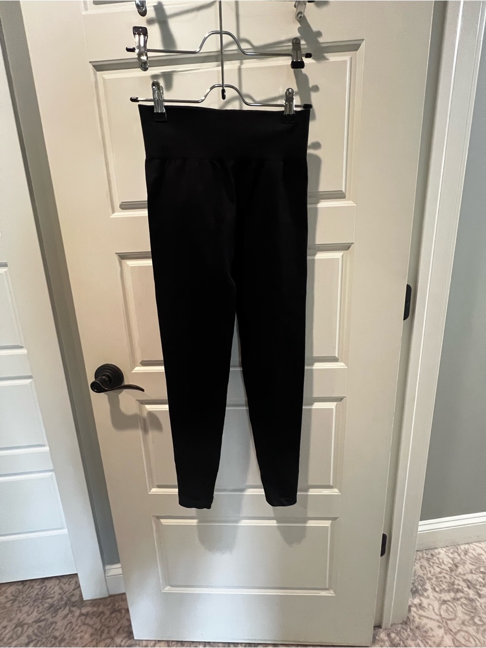 H&M Sport Black Ribbed Leggings